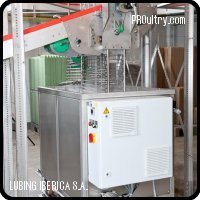 LUBING IBERICA S.A. - Unidad de limpieza por ultrasonidos  para transportadores de huevos 