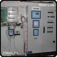 Panel de control Symaga para climatización naves avícolas.